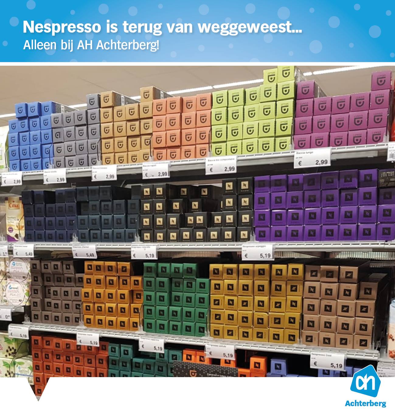 wijs Stevig Verslaving Nespresso-fans opgelet! | Albert Heijn Achterberg