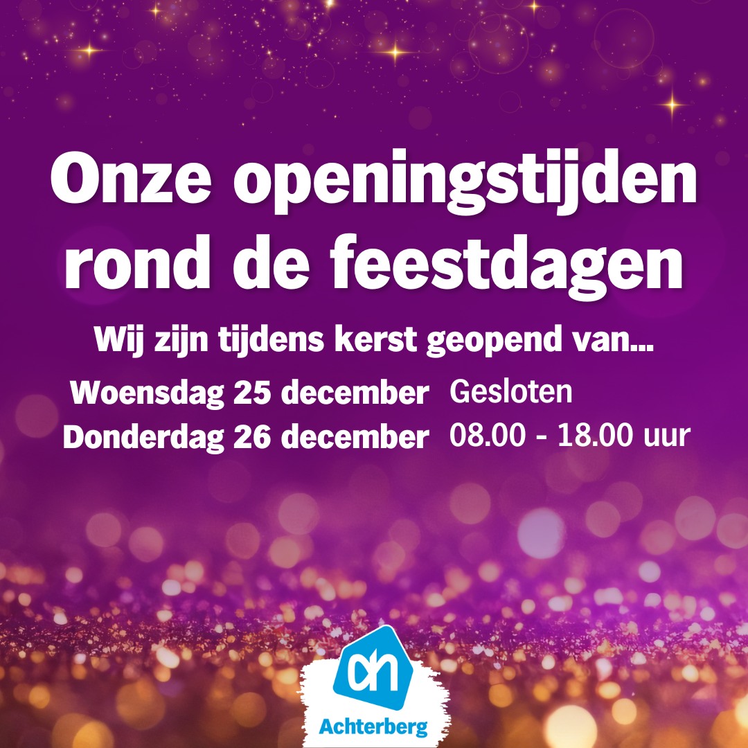 Geopend tot 18.00 uur voor de laatste kerstboodschappen!